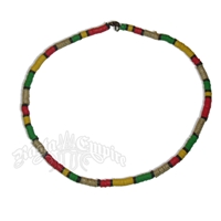Rasta Bead and Hemp Necklace