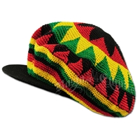 Rasta Dreadie Crochet Applejack Hat - Oversized
