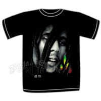 Bob Marley Rasta Dread Black T-Shirt - Men's