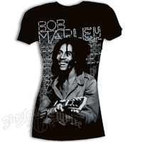 Bob Marley Stir It Up Black T-Shirt - Women's