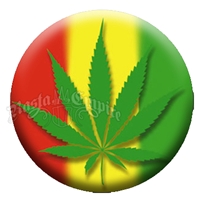 Rasta Weed Button/Pin