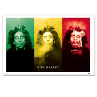 Bob Marley Smoke 3 Pictures in One Poster 36