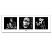 Bob Marley Black and White 3 Pictures in One Poster 36