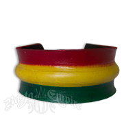 Rasta Italian Leather Bracelet