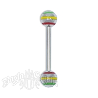 Rasta Barbell Body Jewelry