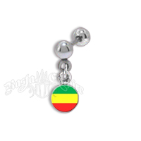 Rasta Cartilage Dangle Body Jewelry