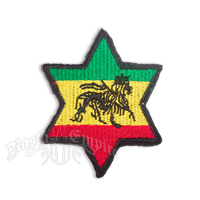 Rasta Lion of Judah on a Star Patch