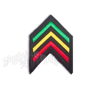 Rasta Army Stripes Shield Patch