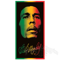 Bob Marley Face Cotton Beach Towel