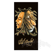 Bob Marley & Lion Profiles Cotton Beach Towel