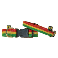 Rasta Color Dog Collar