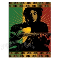 Bob Marley Playing Guitar Tapestry