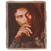 Bob Marley Legend Woven Throw Blanket