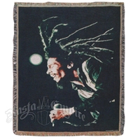 Bob Marley Flying Dreads Woven Tapestry Throw Blanket