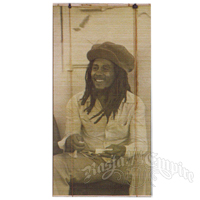 Bob Marley Bamboo Window Blind in Sepia
