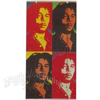 Bob Marley Bamboo Window Shade in Andy Warhol Style