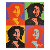 Bob Marley Canvas Painting - Andy Warhol Style 16