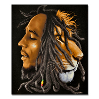 Bob Marley Profile Canvas Painting 16