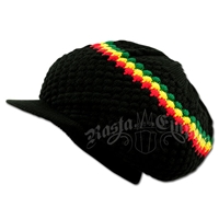 Rasta NONA Cotton Cap with Visor - Black