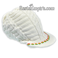 Rasta NONA Cotton Cap with Visor - White