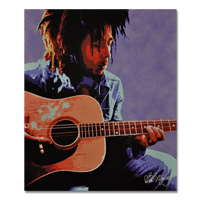 Bob Marley Guitar Fleece Throw