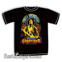 Jimi Hendrix Neon Electric Ladyland Black T-Shirt - Men's