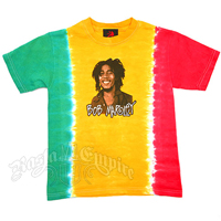 Bob Marley Smile Tri-Color Tie Dye T-Shirt - Youth's