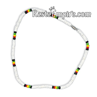 Rasta Coco Beads and Shell Necklace