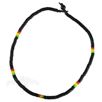 Rasta, Coco, Heishi and Resin Beads Necklace
