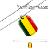 Rasta Dog Tag Necklace