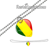 Rasta Guitar Pick Necklace