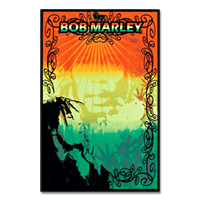 Bob Marley Rasta Shine Blacklight Poster 23