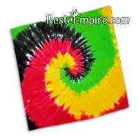 Rasta Spiral Tie-Dyed Bandana
