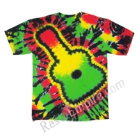 Rasta Guitar Tie Dyed Short Sleeve T-Shirt - Men's SS