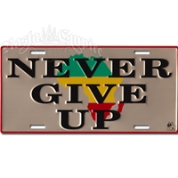 Never Give Up License Plate