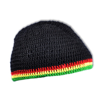 Rasta Cuffy Headwear - Black/Rasta