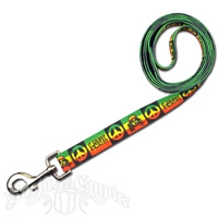 Peace, Love & Rasta Dog Leash