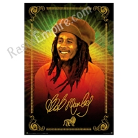 Bob Marley In Rasta Colors Poster 40