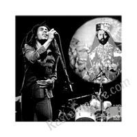 Bob Marley And Selassie Poster 15.75
