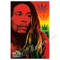 Bob Marley Rasta Dreads and Leaf Poster 24