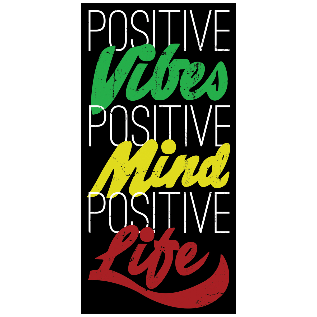 RastaEmpire Positive Life Black Sticker