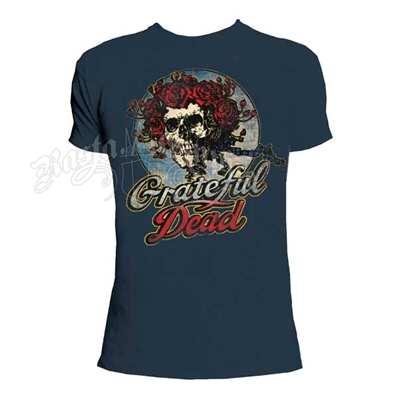 Grateful Dead Rose World Indigo T-Shirt - Men's