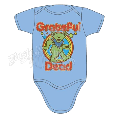 Grateful Dead Retro Bear Creeper - Light Blue