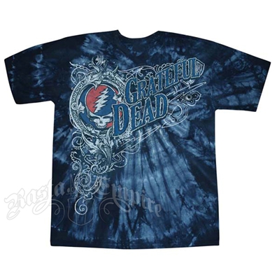 Grateful Dead Steal Your Face Blue Tie Dye T-Shirt - Men's