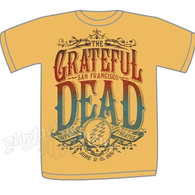 Grateful Dead Orpheum Theatre Faded Gold T-Shirt - Men's