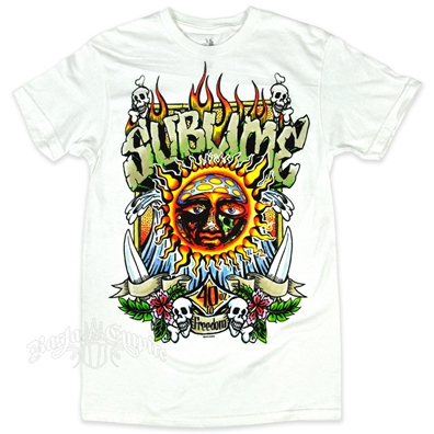 Sublime 40oz to Freedom Wave White T-Shirt – Men’s