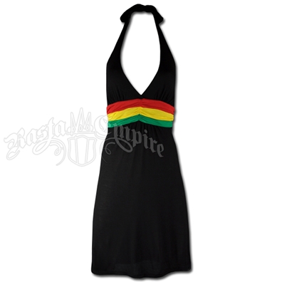 Rasta and Reggae Short Halter Dress
