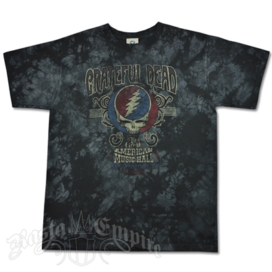Grateful Dead American Music Hall Black Tie Dye T-Shirt - Men's