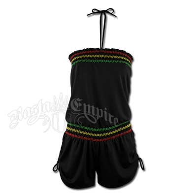 Rasta and Reggae Tube Top Smocked Romper