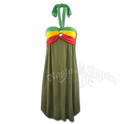 Rasta Cover Up Short Dress - Sage